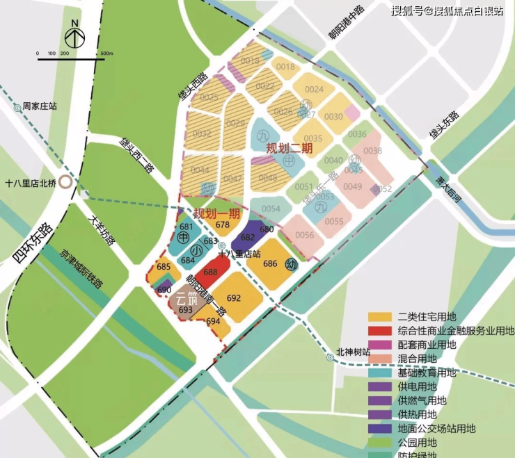 朝陽港作為朝陽區全景微中心之一,規劃建築面積約370萬平米,其中204萬