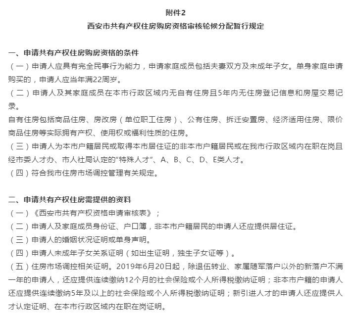 西安共有产权房、经适房、限价房资格审核开启 满足这些条件可申请