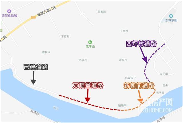 宜賓臨港高鐵站旁要新建3條路總長47公里