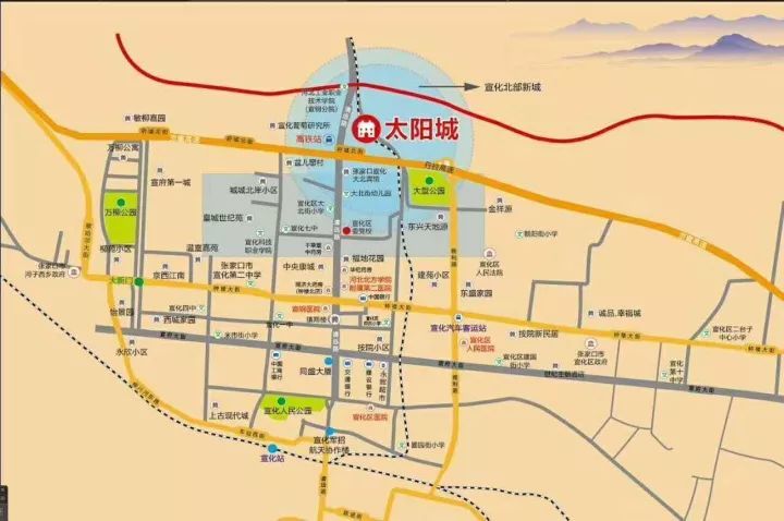 宣化街道地图,宣化区,河北宣化_大山谷图库