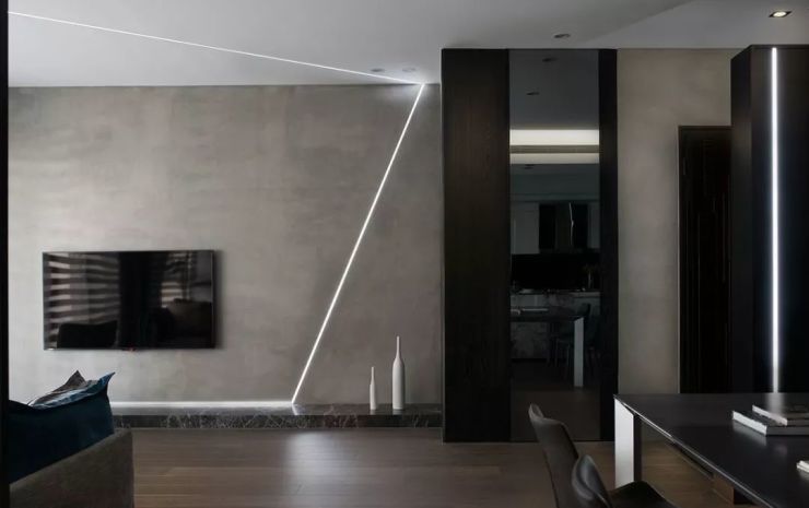 电视背景墙何必如此复杂一面纯色墙也够了