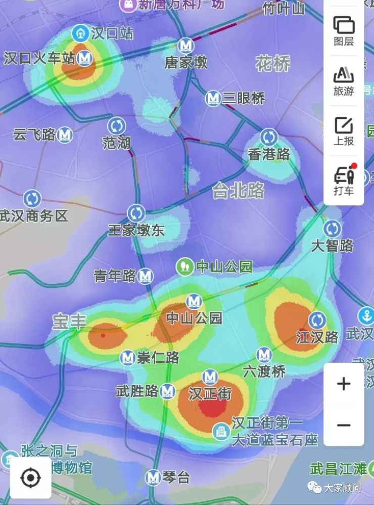 1100萬武漢人都在哪人口熱力圖大公開大家竟然都扎堆在這