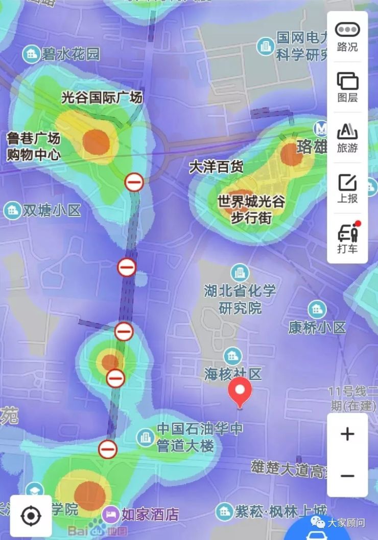 1100萬武漢人都在哪人口熱力圖大公開大家竟然都扎堆在這