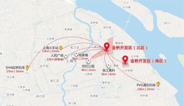 开发区位于上海浦东新区中部,西连陆家嘴,北靠外高桥,南接张江,靠近市