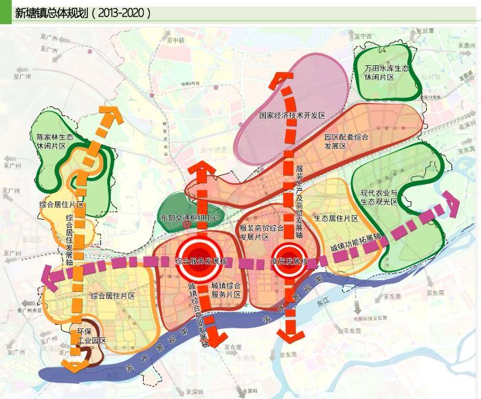 根據增城區發改委較新公佈的《新塘鎮總體規劃(2013-2020)》批後公示