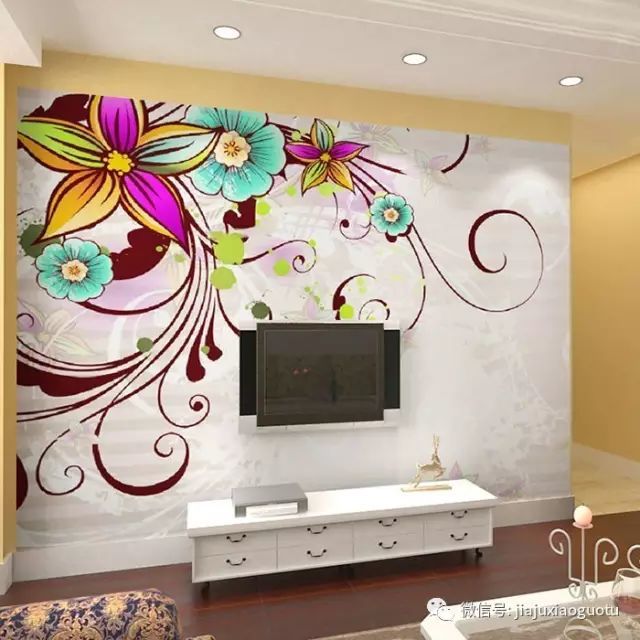电视墙装修一起感受下手绘背景墙的魔力