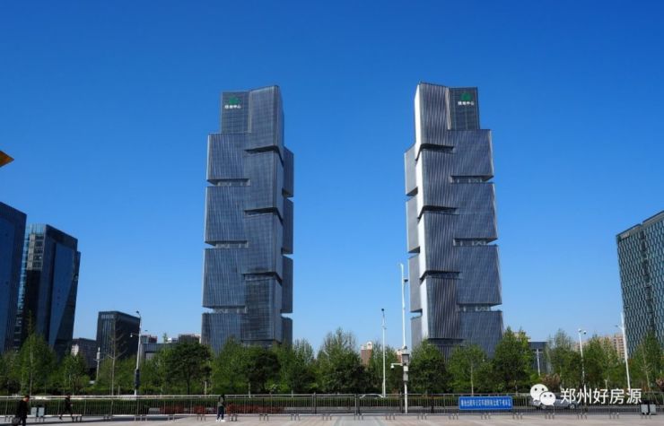 郑东绿地中心 郑州地标建筑绿地双子塔 中国最大的双塔式超高层建筑