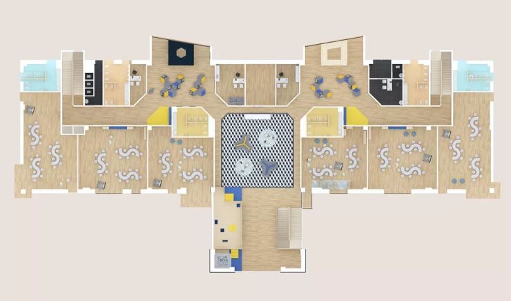 空间布局北京东坝凡灵顿幼儿园设计方案同时给孩子一个富有层次美的