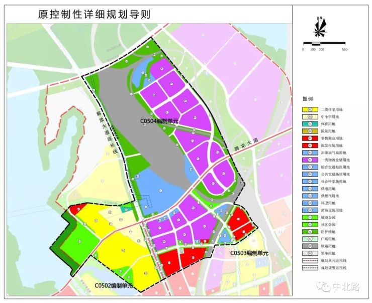 武汉市拟调整新城组群c0502,c0503,c0504编制单元控制性详细规划导则