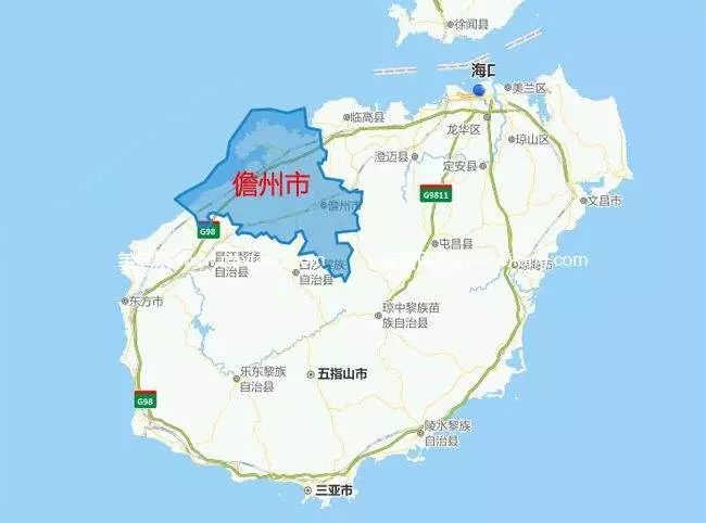 儋州划分五大区域图片
