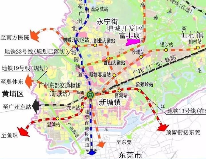 广州地铁19号线有望延长至新塘!凤凰城、翡翠